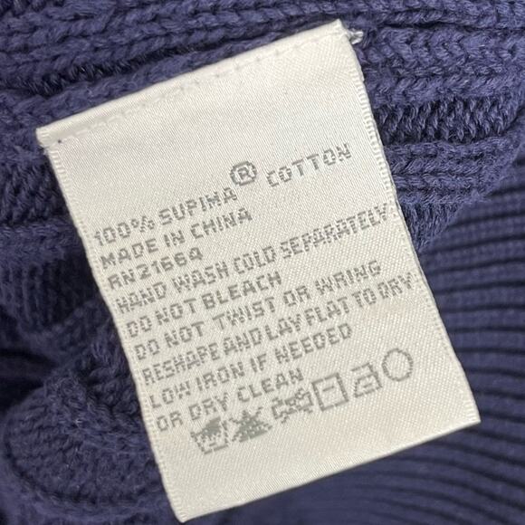 Foxcroft Women’s Cardigan Sweater Cable Knit Full Zip Preppy Nautical XXL Navy - Picture 6 of 6